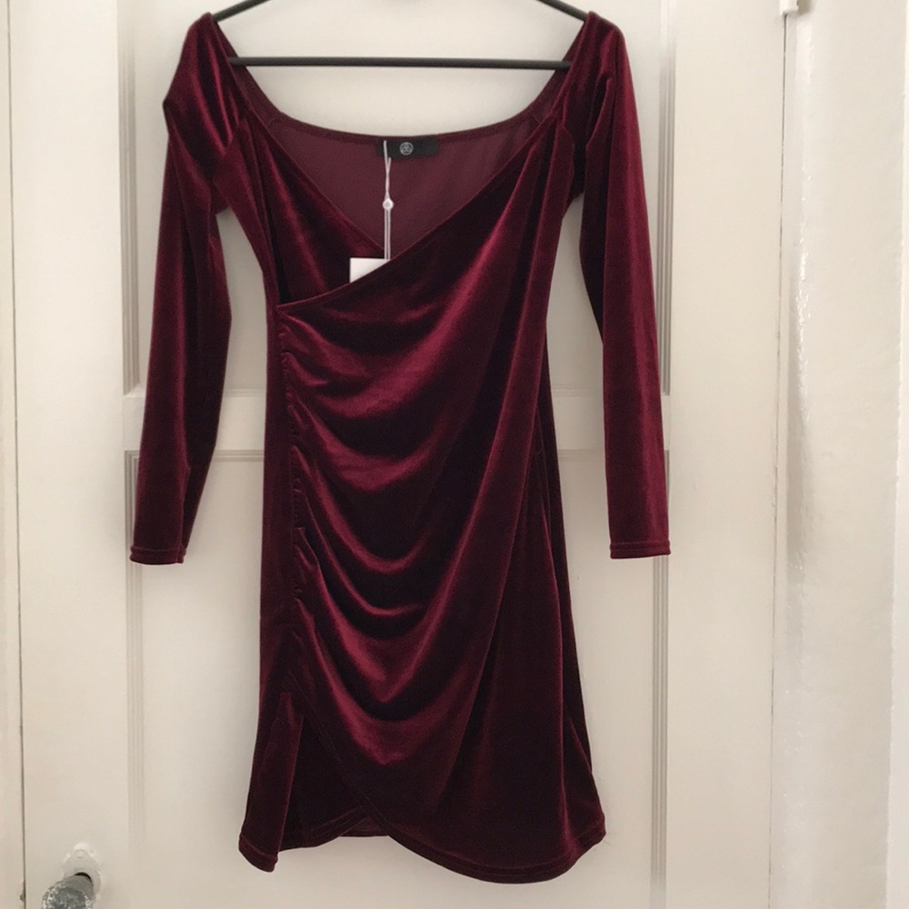 NWT velvet burgundy dress